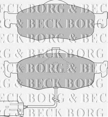 BORG & BECK bbp1408 -  Комплект тормозных колодок, дисковый тормоз